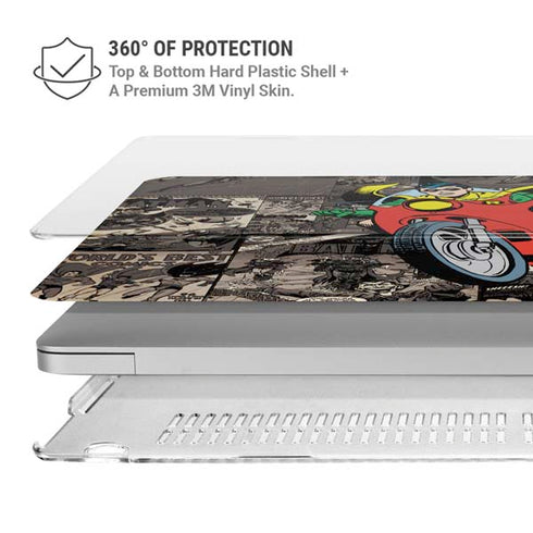 DC Comics Robin Vintage Action pose pattern MacBook Air 15in (2023-2025) Case plus Skin